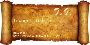 Trungel Irén névjegykártya